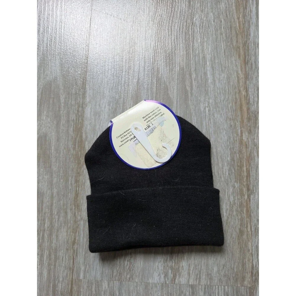 NWT Creative Knitwear Purdue Boilermakers Black Newborn Knit Beanie Hat NCAA